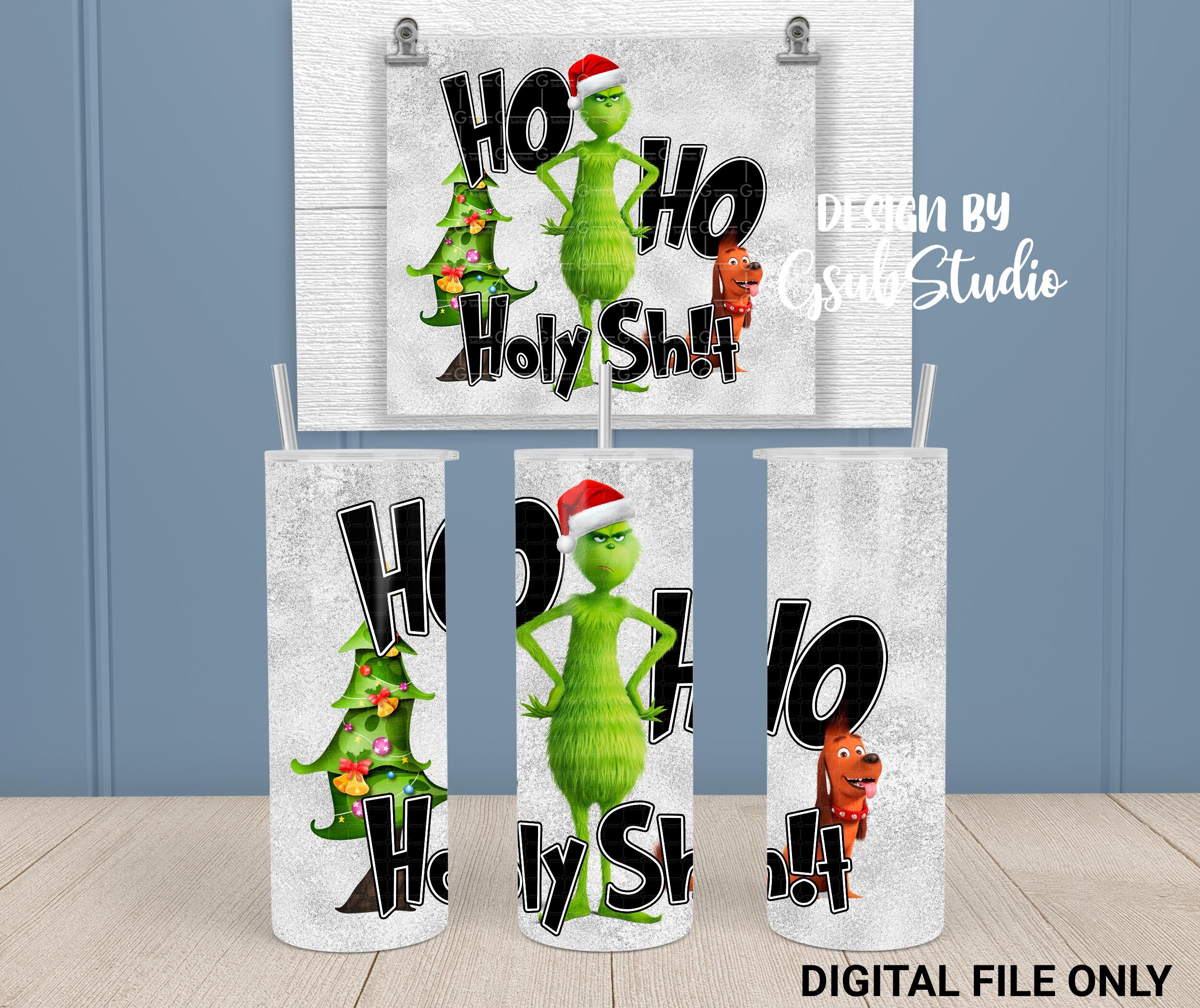 The Grinch Christmas full wrap 20oz Skinny Tumbler Design